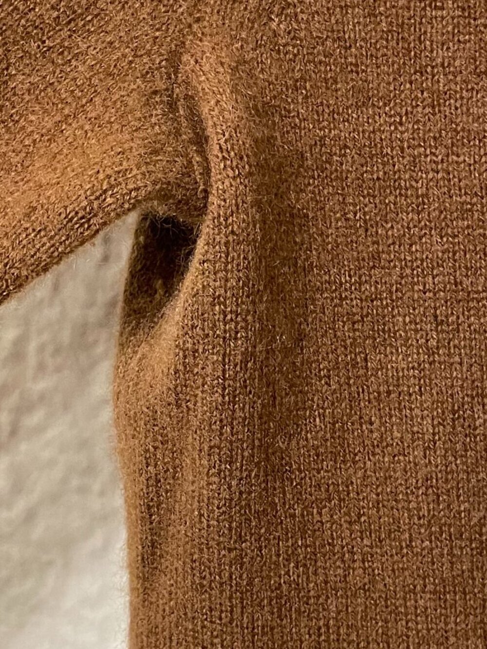 100% Cashmere J. Crew Warm Nutmeg Brown XS Women's Crew Neck Sweater Cozy Luxury - Picture 4 of 10